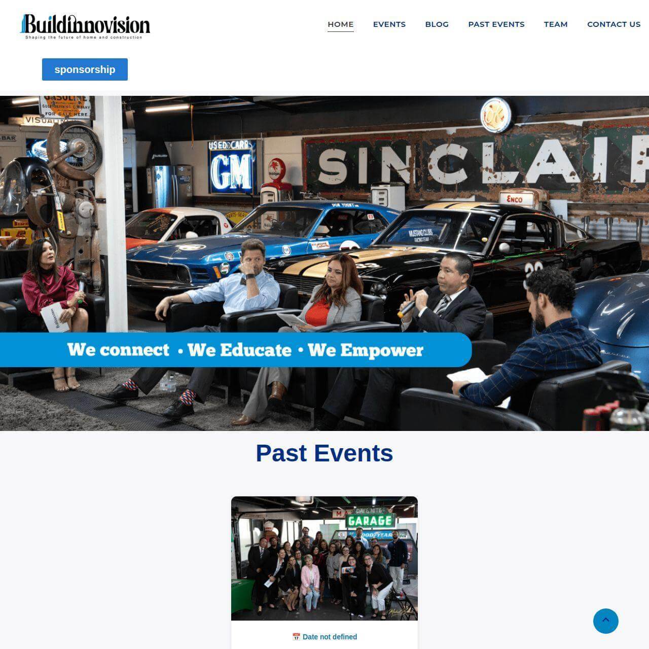 Sitio web Buildinnovision — plataforma de networking para el sector de construcción e inmobiliario en USA