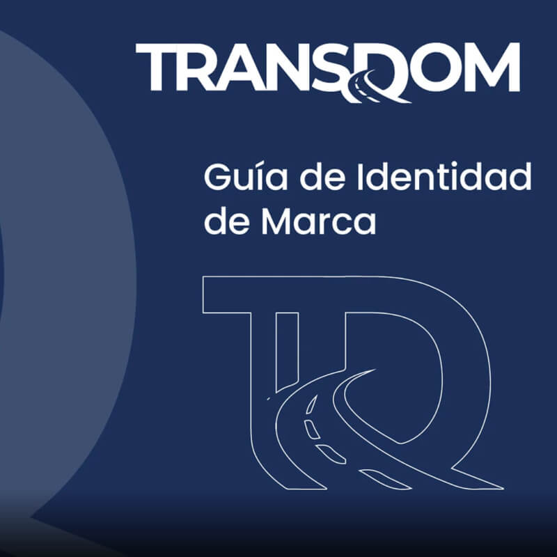 Identidad corporativa Transdom: marca para empresa de transporte dominicana